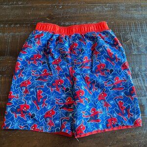 Marvel Spiderman Lined Swim Trunks Boys Small
